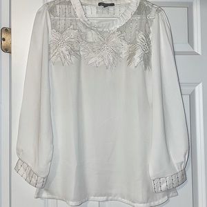 White Embroidery Blouse